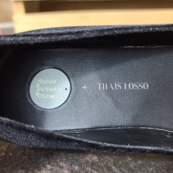 Melissa + Thais Losso Severine Velvet Flats 6 - Picture 8 of 8